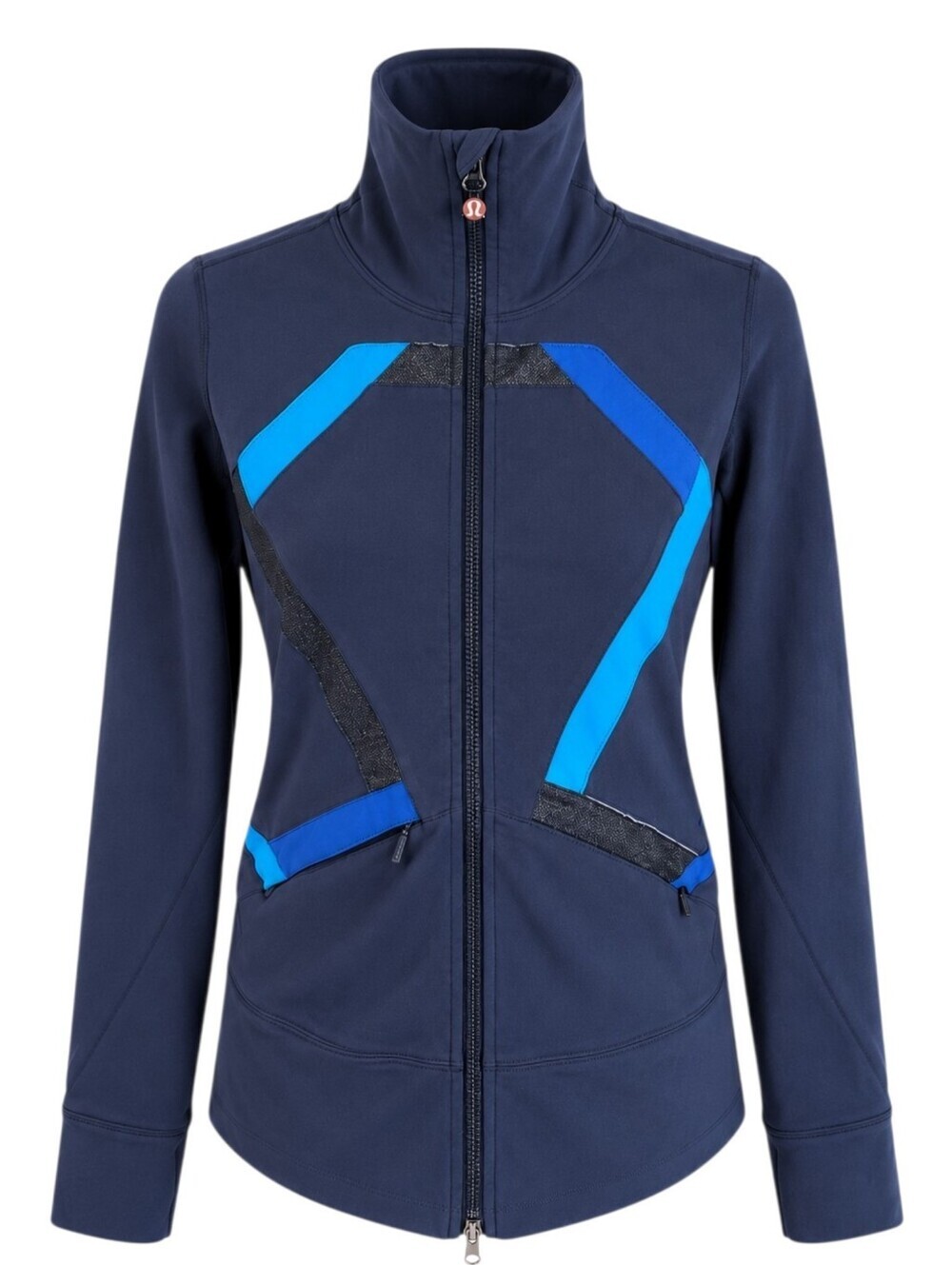 Lululemon Origami In Stride Jacket Women 6 Navy Blue Full Zip Athletic